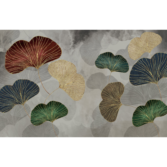 Papel pintado panorámico - Hojas