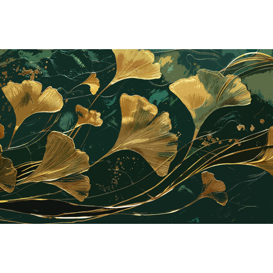 Papel pintado panorámico - Hojas