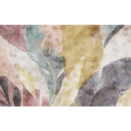 Papel pintado panorámico - Hojas Abstractas