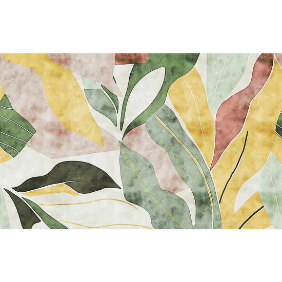 Papel pintado panorámico - Hojas Abstractas