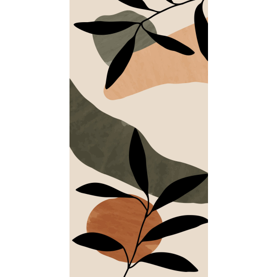 Papel pintado panorámico - Hojas Boho