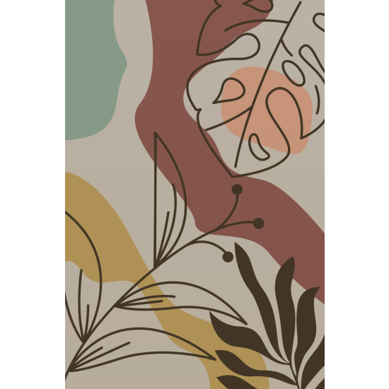 Papel pintado panorámico - Hojas Boho