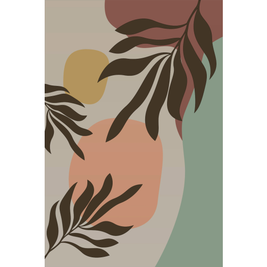 Papel pintado panorámico - Hojas Boho