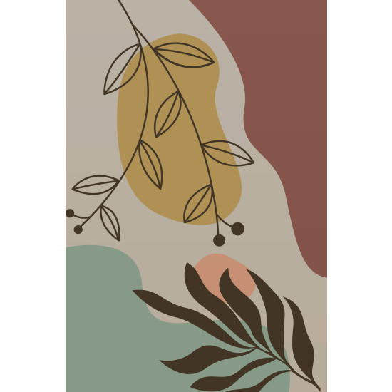 Papel pintado panorámico - Hojas Boho