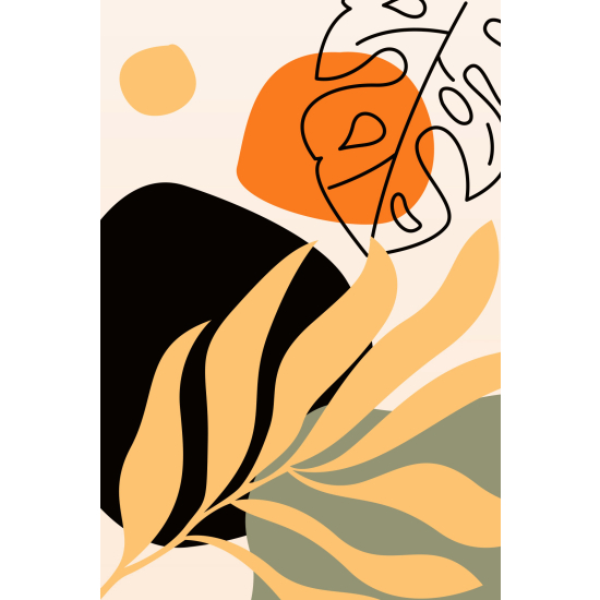 Papel pintado panorámico - Hojas Boho