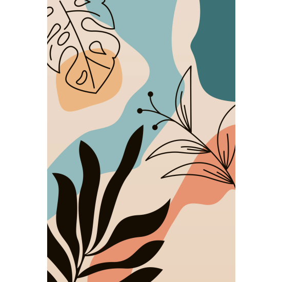 Papel pintado panorámico - Hojas Boho