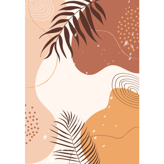 Papel pintado panorámico - Hojas Boho