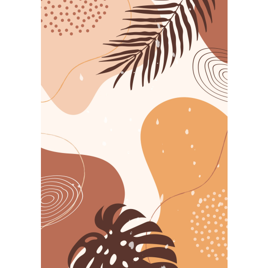 Papel pintado panorámico - Hojas Boho