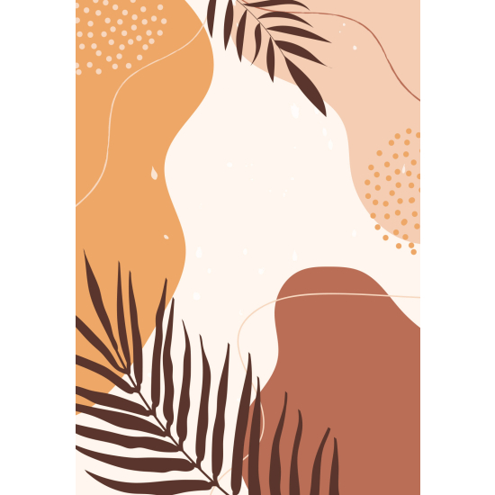 Papel pintado panorámico - Hojas Boho