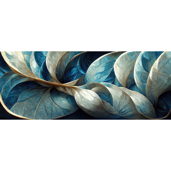Papel pintado panorámico - Hojas Diseño 3D