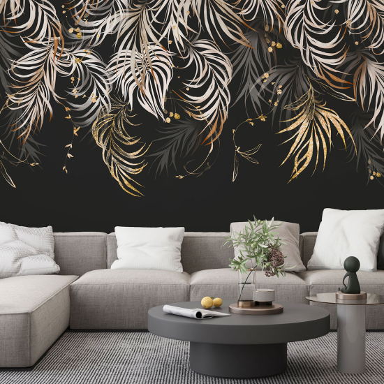 Papel pintado panorámico - Hojas tropicales