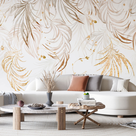 Papel pintado panorámico - Hojas tropicales