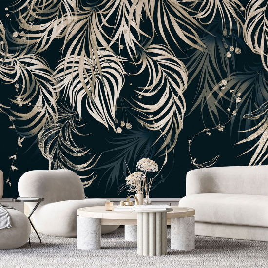 Papel pintado panorámico - Hojas tropicales
