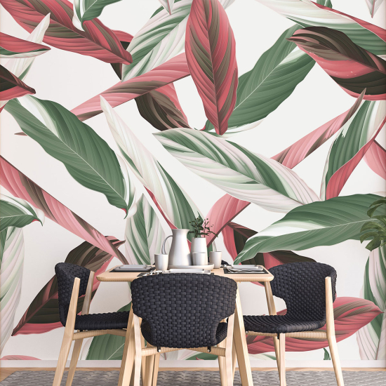 Papel pintado panorámico - Hojas tropicales