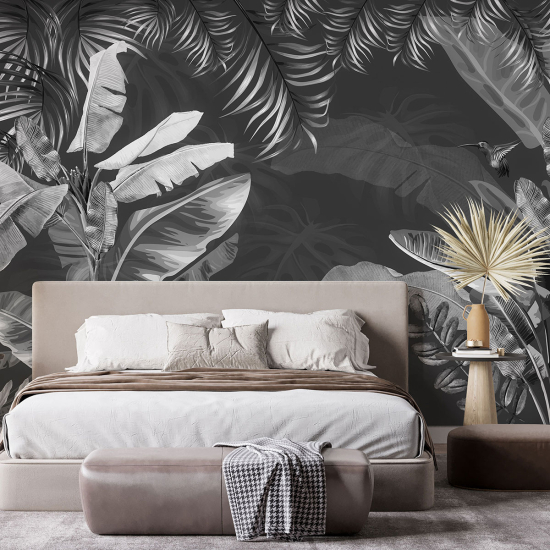 Papel pintado panorámico - Hojas tropicales