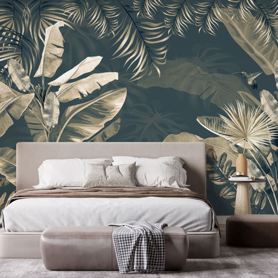 Papel pintado panorámico - Hojas tropicales