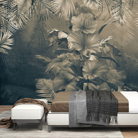 Papel pintado panorámico - Hojas tropicales