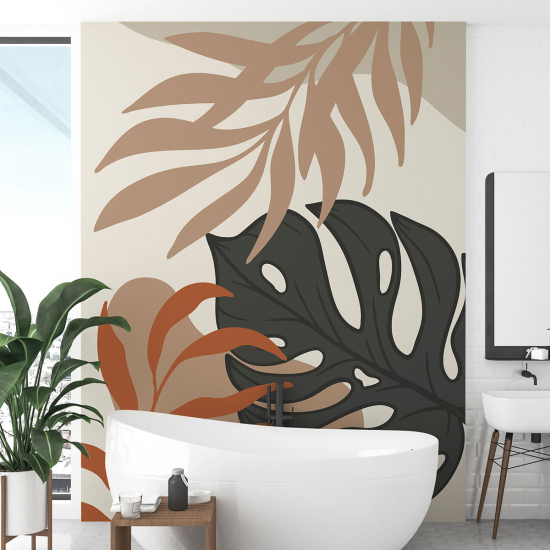 Papel pintado panorámico - Hojas tropicales