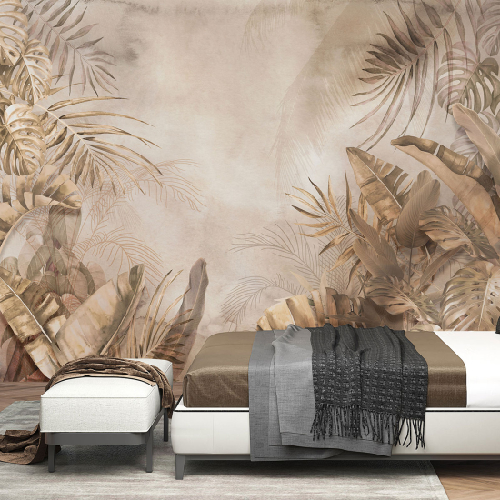 Papel pintado panorámico - Hojas tropicales