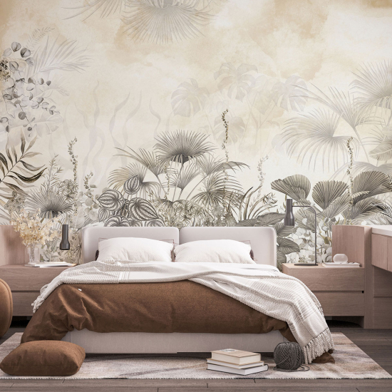 Papel pintado panorámico - Hojas tropicales
