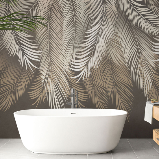 Papel pintado panorámico - Hojas tropicales