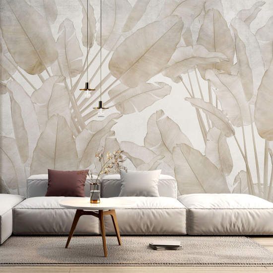 Papel pintado panorámico - Hojas tropicales