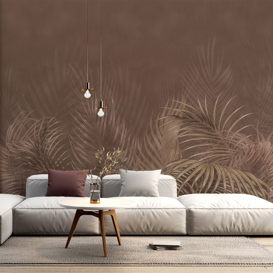 Papel pintado panorámico - Hojas tropicales