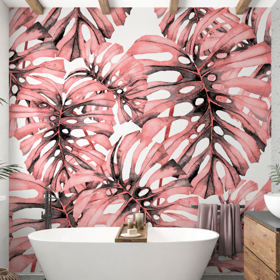 Papel pintado panorámico - Hojas tropicales