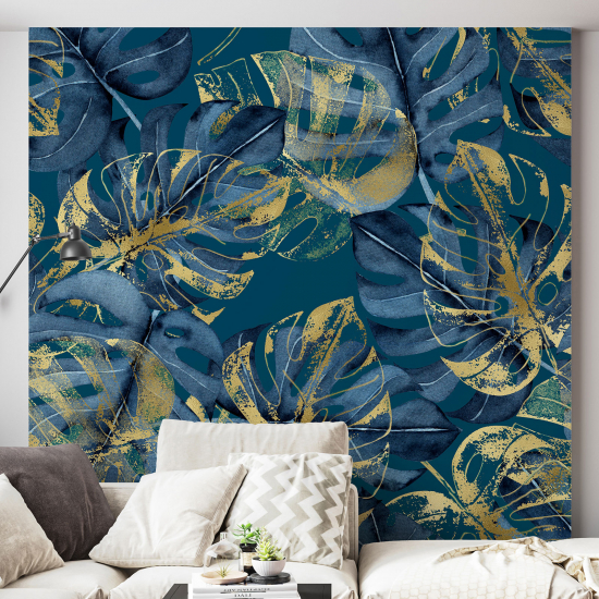 Papel pintado panorámico - Hojas tropicales