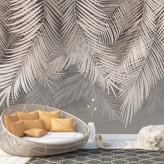 Papel pintado panorámico - Hojas tropicales