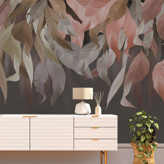 Papel pintado panorámico - Hojas tropicales