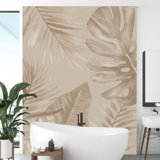 Papel pintado panorámico - Hojas tropicales