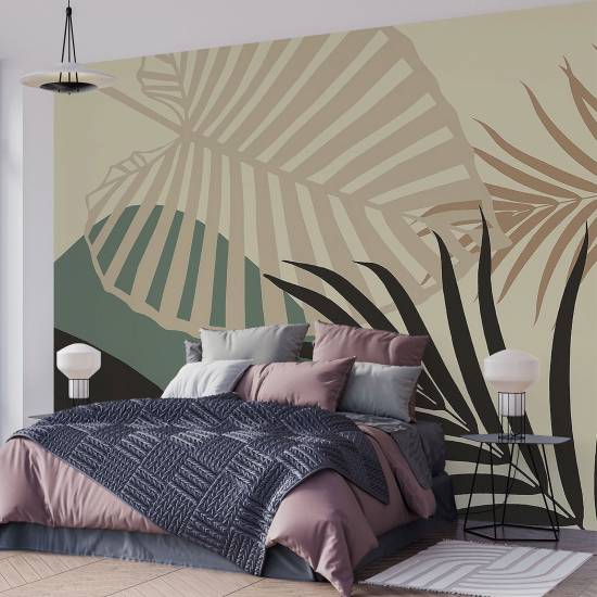 Papel pintado panorámico - Hojas tropicales