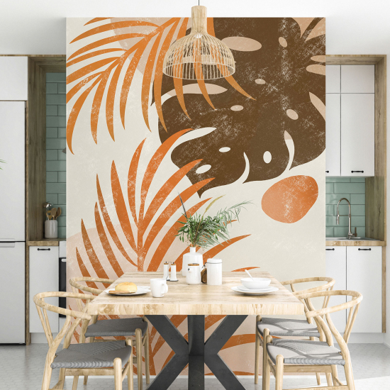 Papel pintado panorámico - Hojas tropicales
