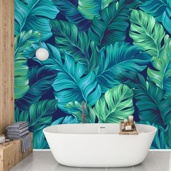 Papel pintado panorámico - Hojas tropicales