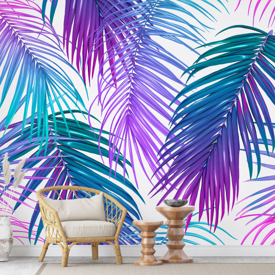 Papel pintado panorámico - Hojas tropicales
