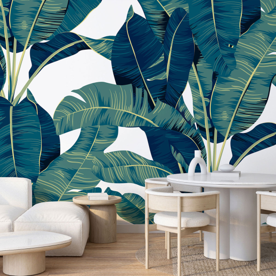 Papel pintado panorámico - Hojas tropicales