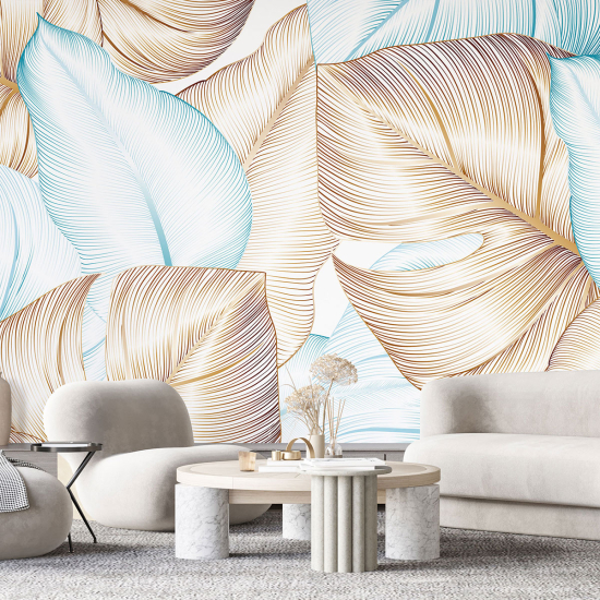 Papel pintado panorámico - Hojas tropicales