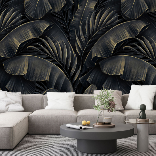 Papel pintado panorámico - Hojas tropicales
