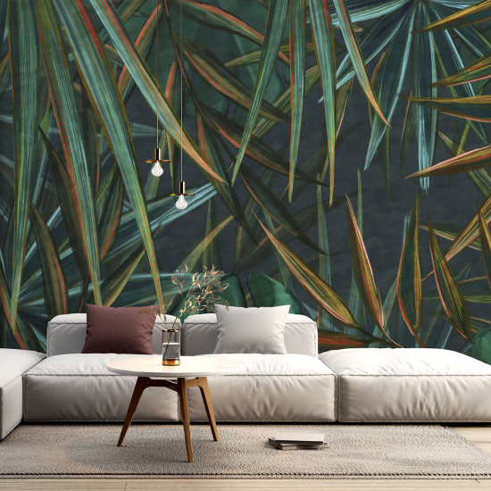 Papel pintado panorámico - Hojas tropicales