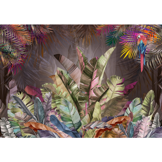 Papel pintado panorámico - Hojas Tropicales