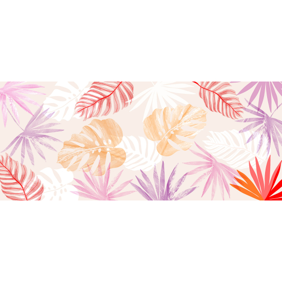 Papel pintado panorámico - Hojas tropicales