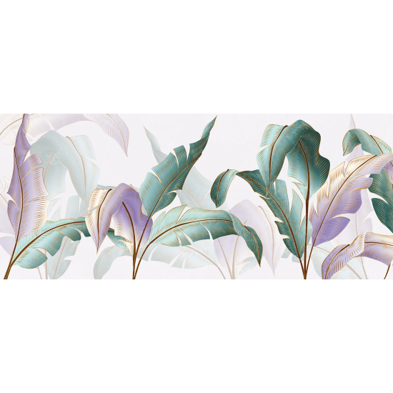 Papel pintado panorámico - Hojas Tropicales