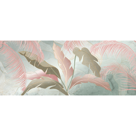 Papel pintado panorámico - Hojas Tropicales