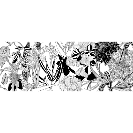 Papel pintado panorámico - Hojas Tropicales