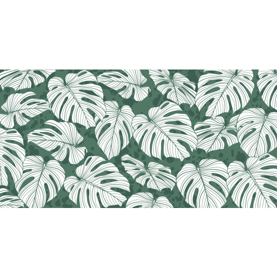 Papel pintado panorámico - Hojas tropicales