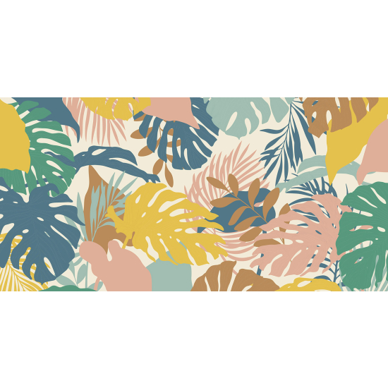 Papel pintado panorámico - Hojas tropicales