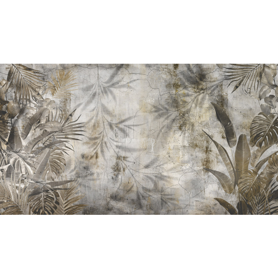 Papel pintado panorámico - Hojas Tropicales