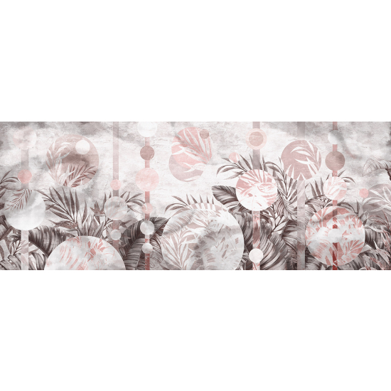 Papel pintado panorámico - Hojas Tropicales