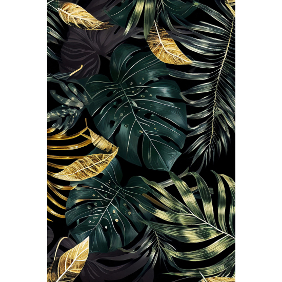 Papel pintado panorámico - Hojas Tropicales